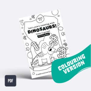 Dinosaur Number Practice Activity Book (Colouring)