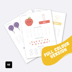 123 Number Practice Activity Worksheets