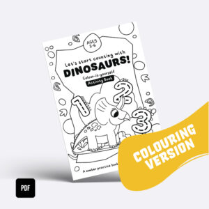 Dinosaur Number Practice Activity Book (Colouring)